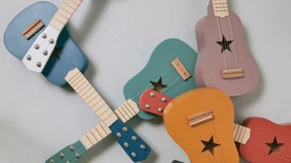 ibasenice Lot de 2 guitares pour enfants avec 4 cordes - Instrument