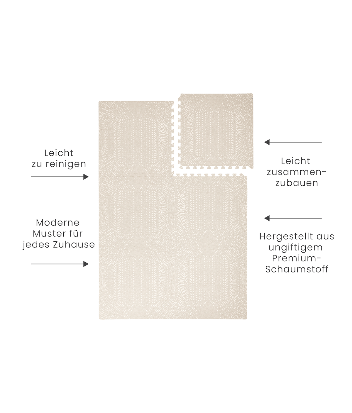 TODDLEKIND - Premium Foam Playmats | Deco - Ecru
