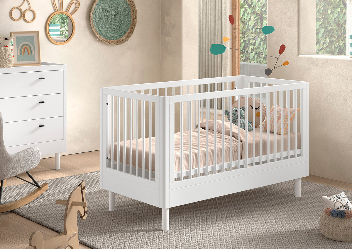 Mitwachsendes Babybett Forrest – 70 x 140 Cm – Aus weißer Buche
