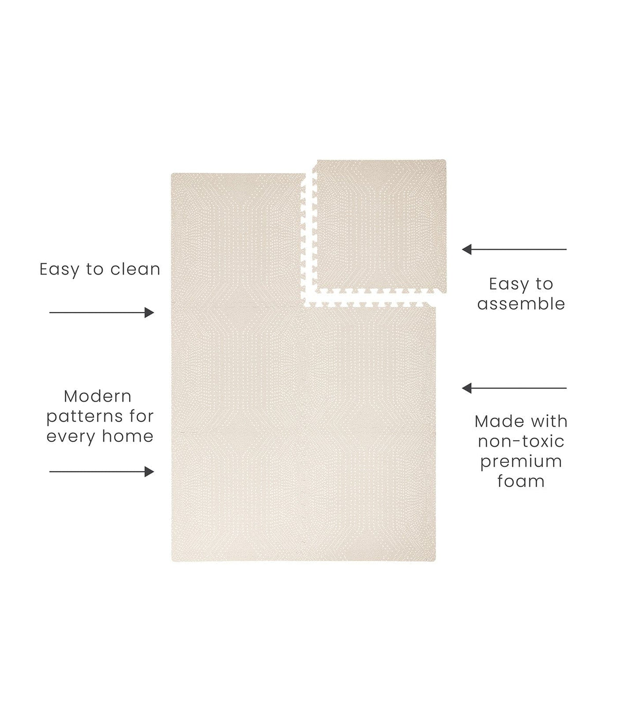 TODDLEKIND - Premium Foam Playmats | Deco - Ecru
