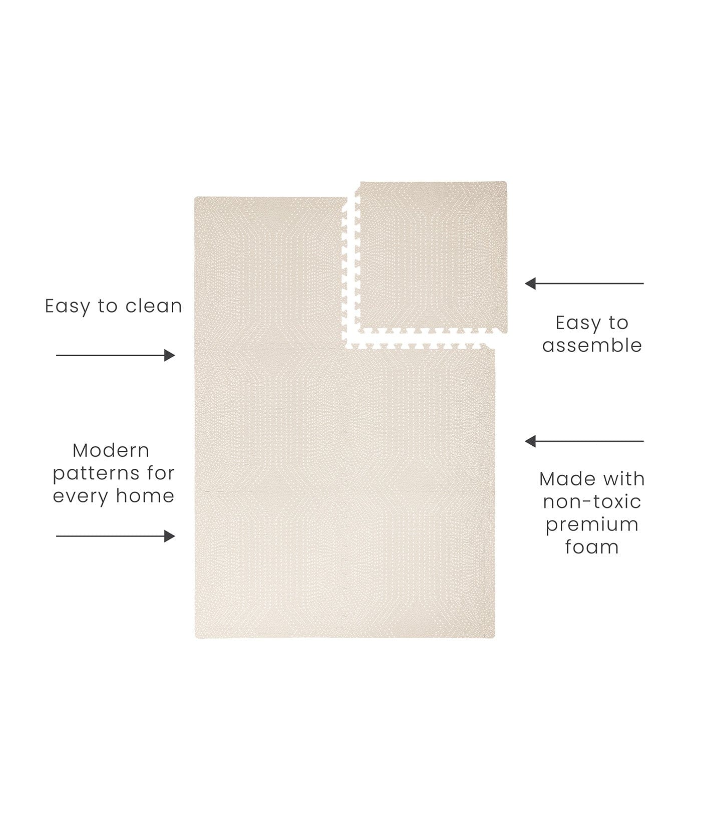 TODDLEKIND - Premium Foam Playmats | Deco - Ecru