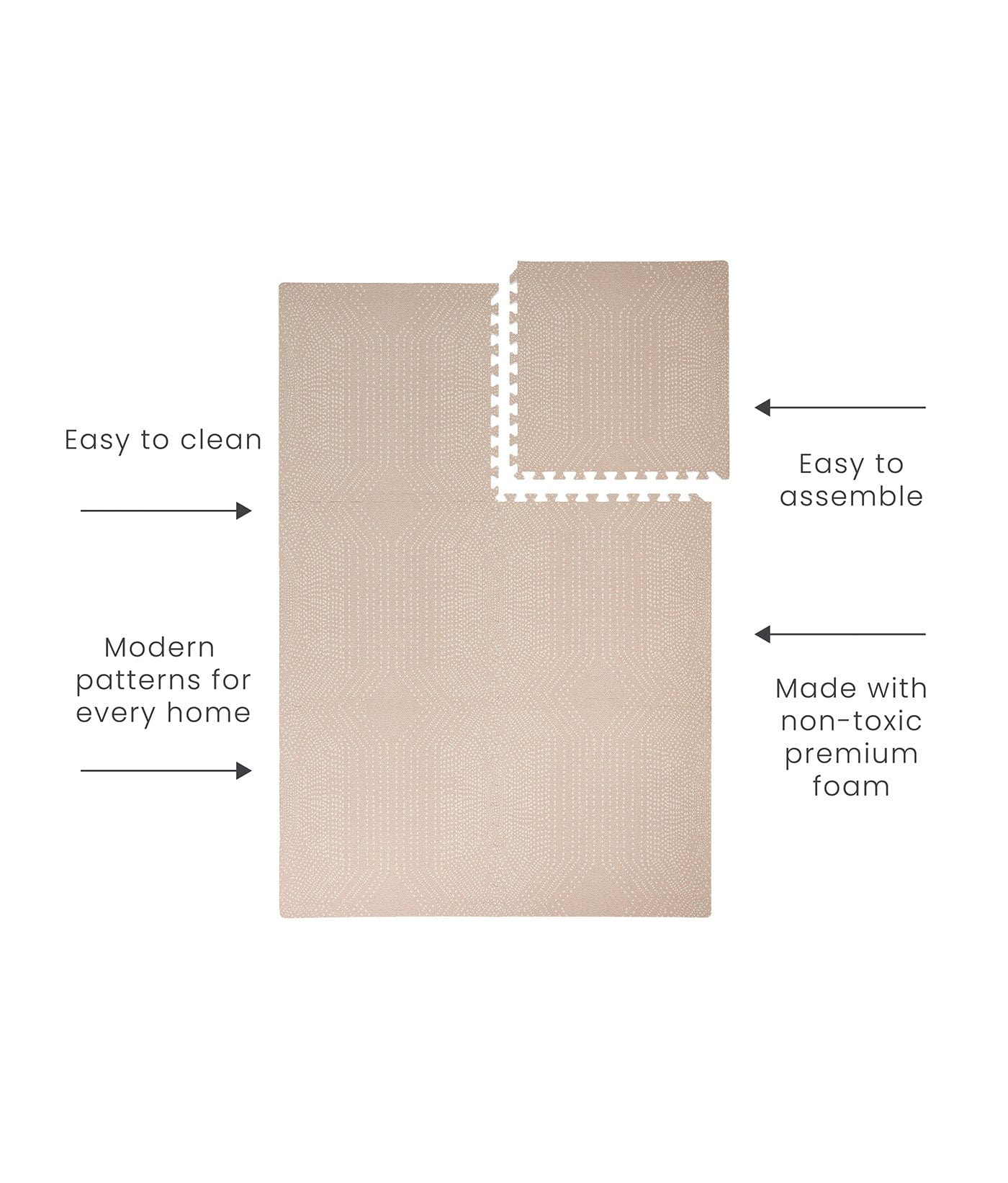 TODDLEKIND - Premium Foam Playmats | Deco - Latte