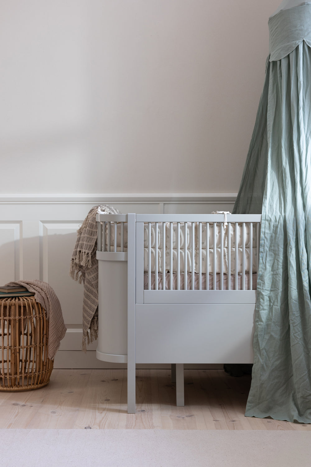 Lit Bébé Évolutif Sebra En Bois 70x110 Cm - Stone