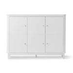 Armoire Multi-Rangement 3 Portes Wood, Blanc OLIVER FURNITURE