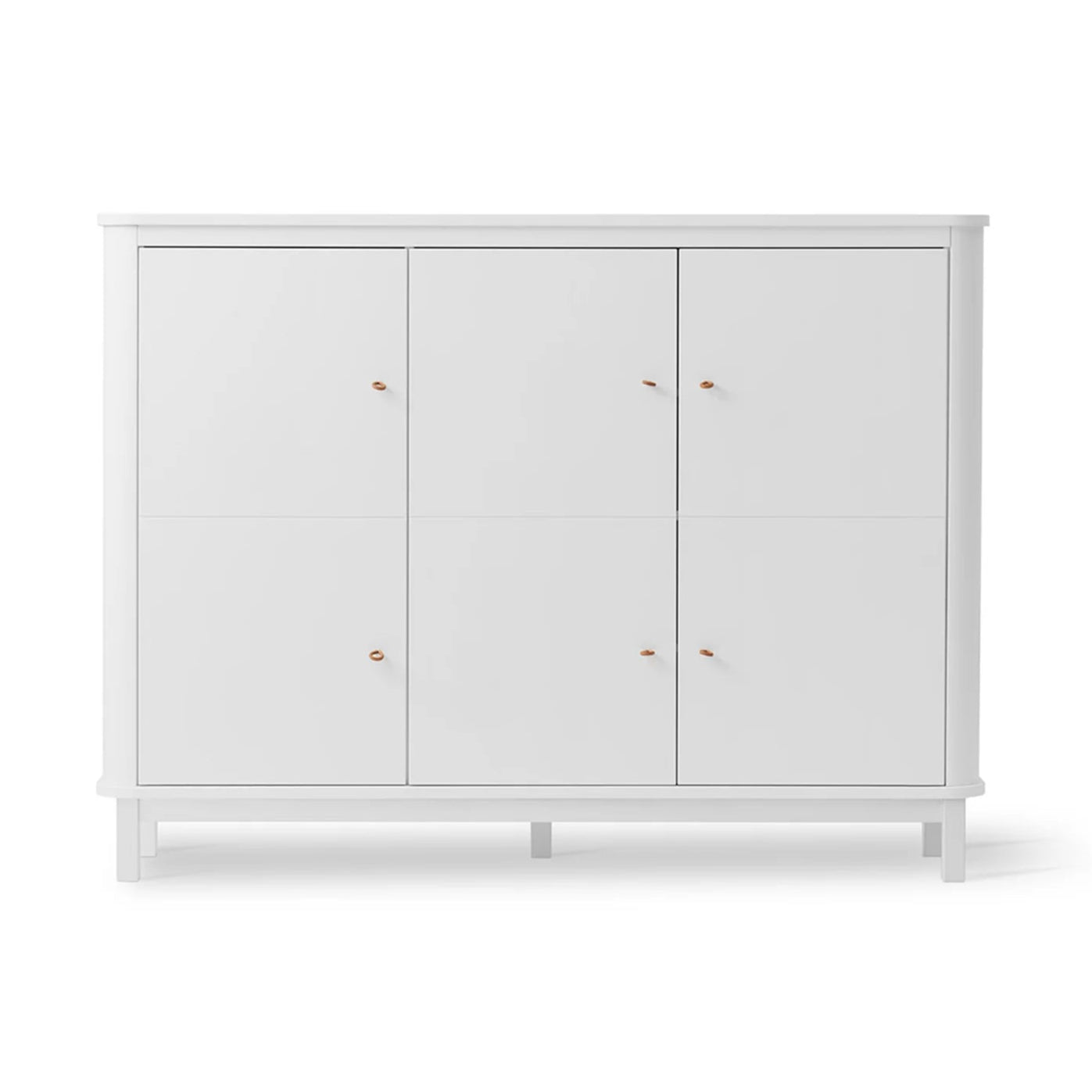 Armoire Multi-Rangement 3 Portes Wood, Blanc OLIVER FURNITURE