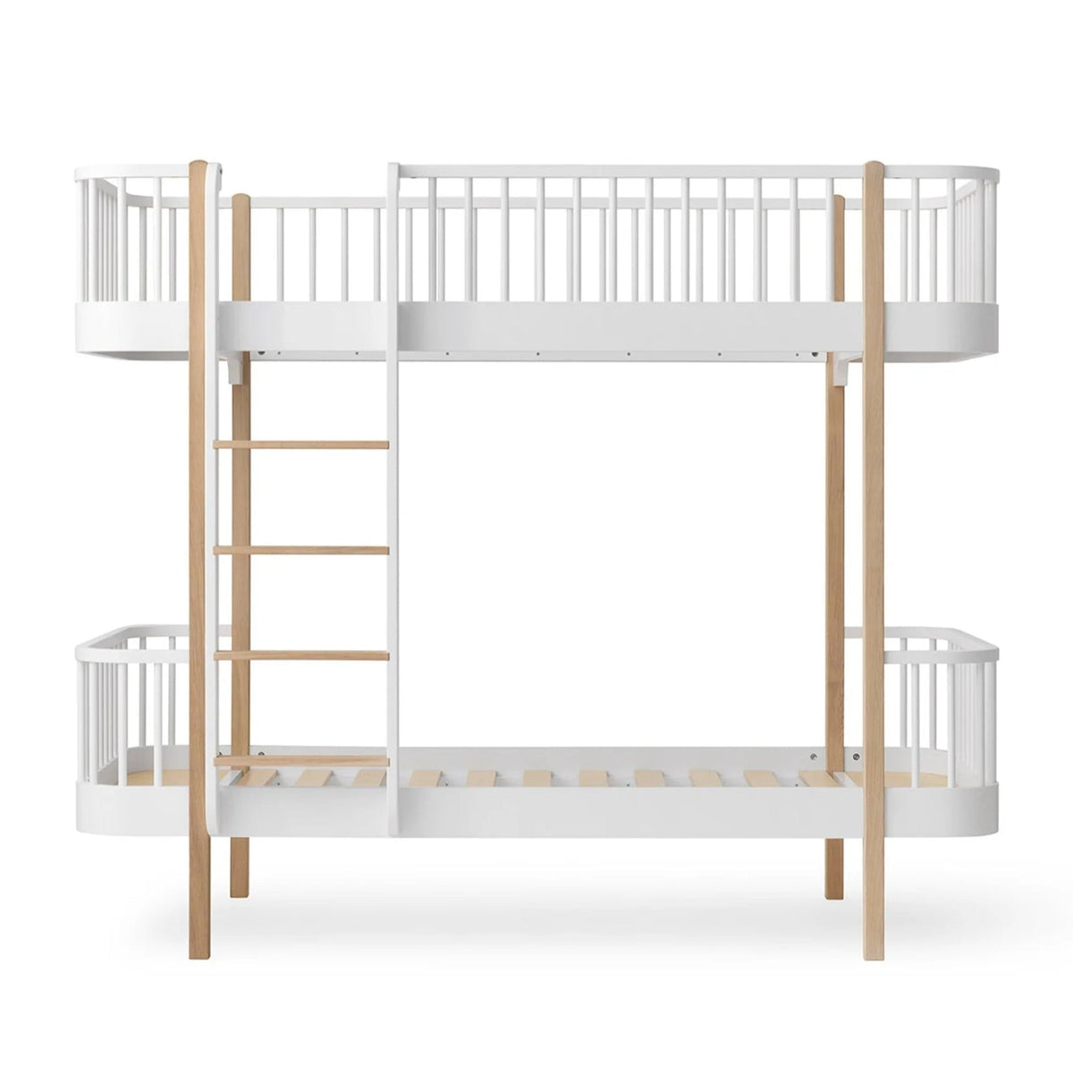 Lit Superposé Wood Original, Blanc/Chêne OLIVER FURNITURE