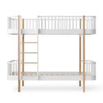 Lit Superposé Wood Original, Blanc/Chêne OLIVER FURNITURE
