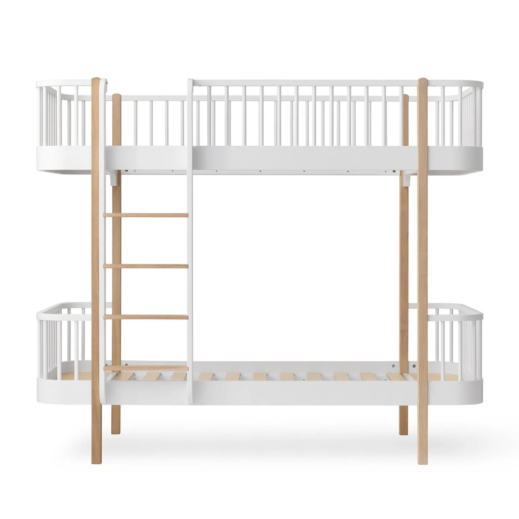 Lit Superposé Wood Original, Blanc/Chêne OLIVER FURNITURE