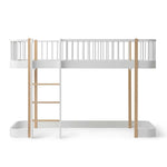 Lit Mezzanine Mi-haut Wood Original, Blanc/Chêne OLIVER FURNITURE