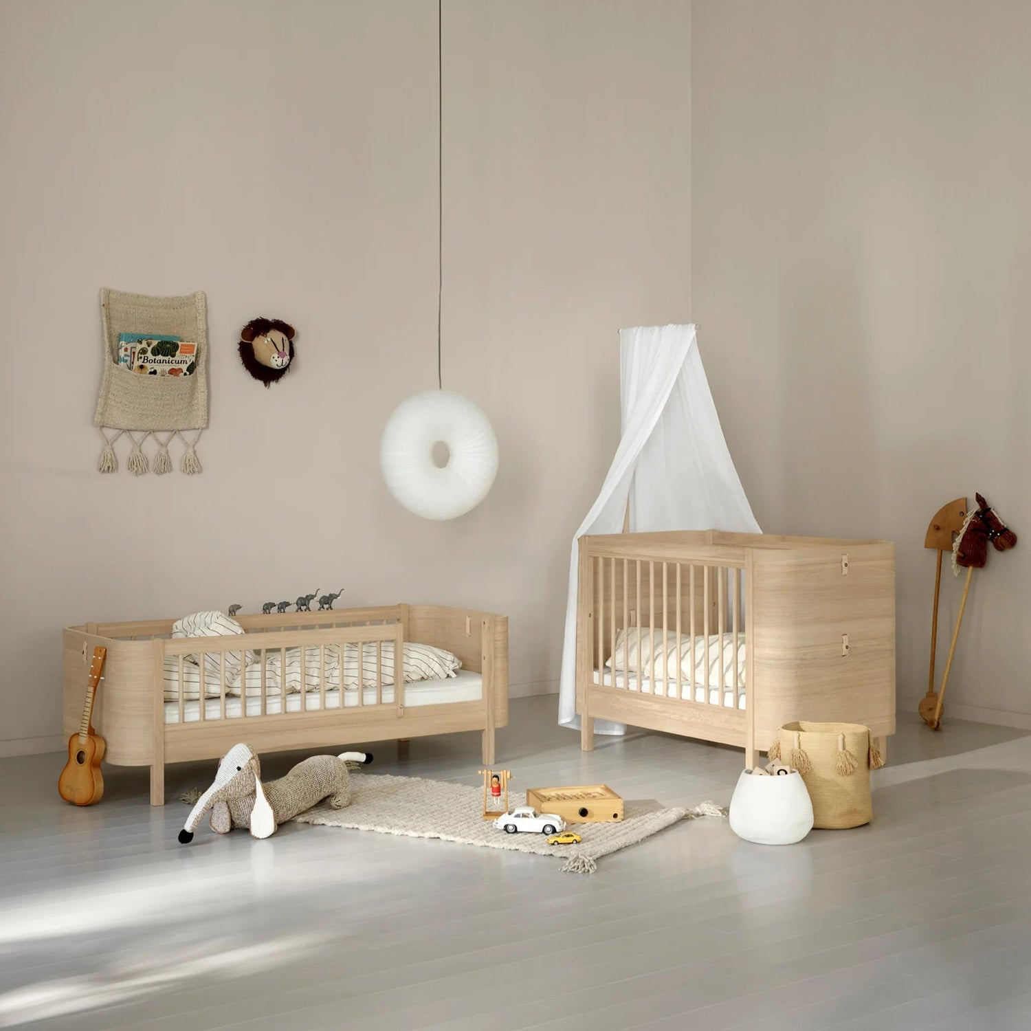 Kit Famille Wood Mini+, Chêne (Complément Au Lit Bébé Évolutif Mini+ Avec Kit Junior Inclus) OLIVER FURNITURE