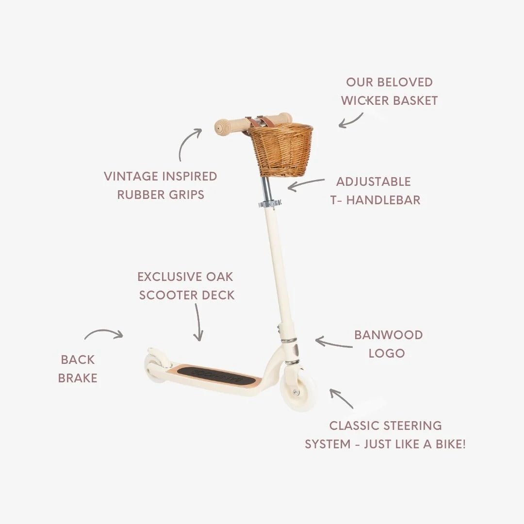 BANWOOD - Trottinette Maxi Crème