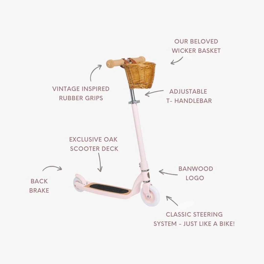 BANWOOD - Trottinette Maxi Rose Pâle