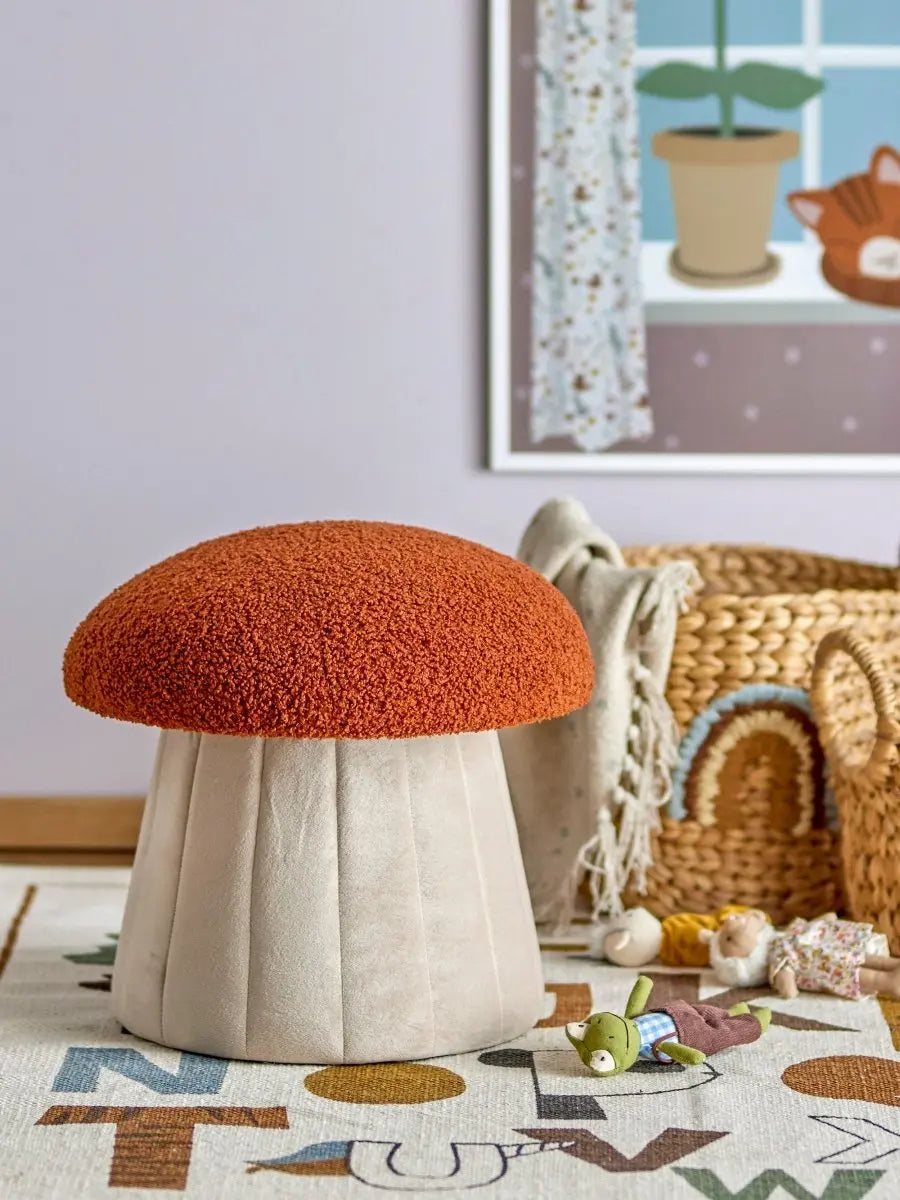 BLOOMINGVILLE MINI - Bertil Pouf, Rouge, Polyester