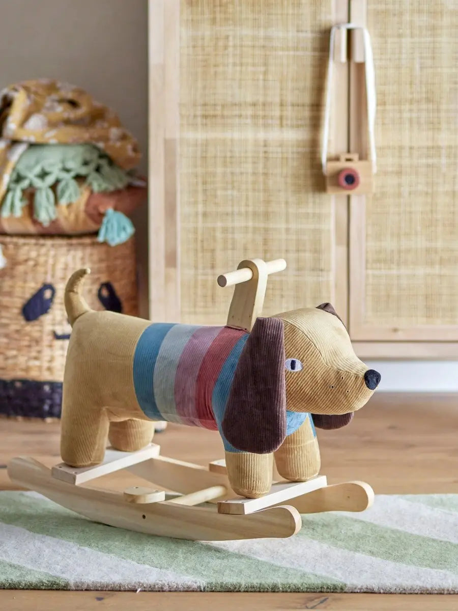 BLOOMINGVILLE MINI - Charlie Jouet à Bascule, Chien, Marron