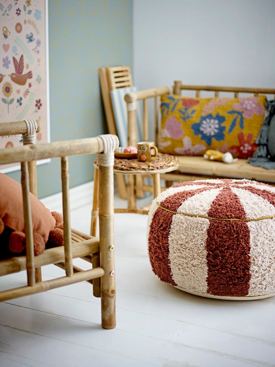 BLOOMINGVILLE MINI - Charoline Pouf, Marron, Coton