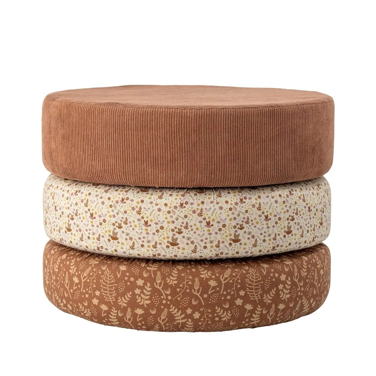 BLOOMINGVILLE MINI - Jo Pouf, Marron, Coton