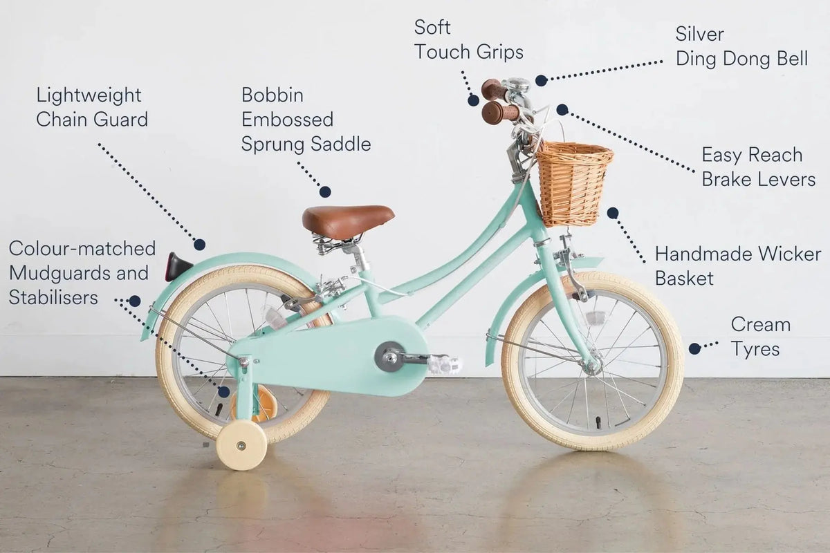 BOBBIN BIKES - Vélo Enfant Gingersnap 16" - Vert Pâle