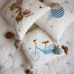 CAM CAM - Coussin Brodé Pour Enfants - Ocs - Vélo