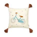 CAM CAM - Coussin Brodé Pour Enfants - Ocs - Vélo
