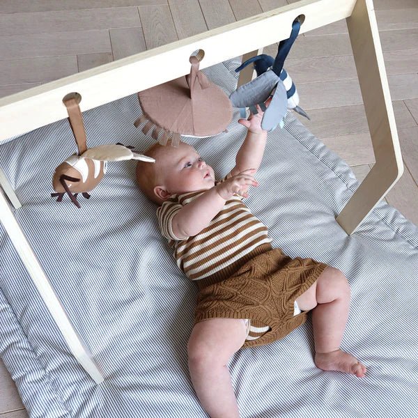 CAM CAM - Couverture Douce - Ocs Classic Rayures Bleues