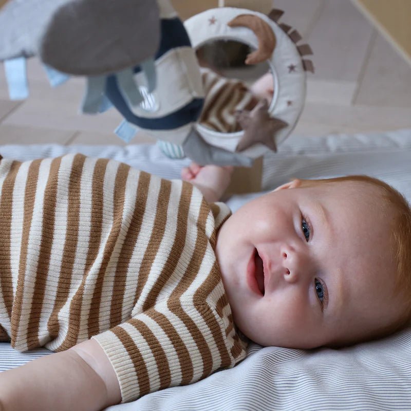 CAM CAM - Couverture Douce - Ocs Classic Rayures Bleues