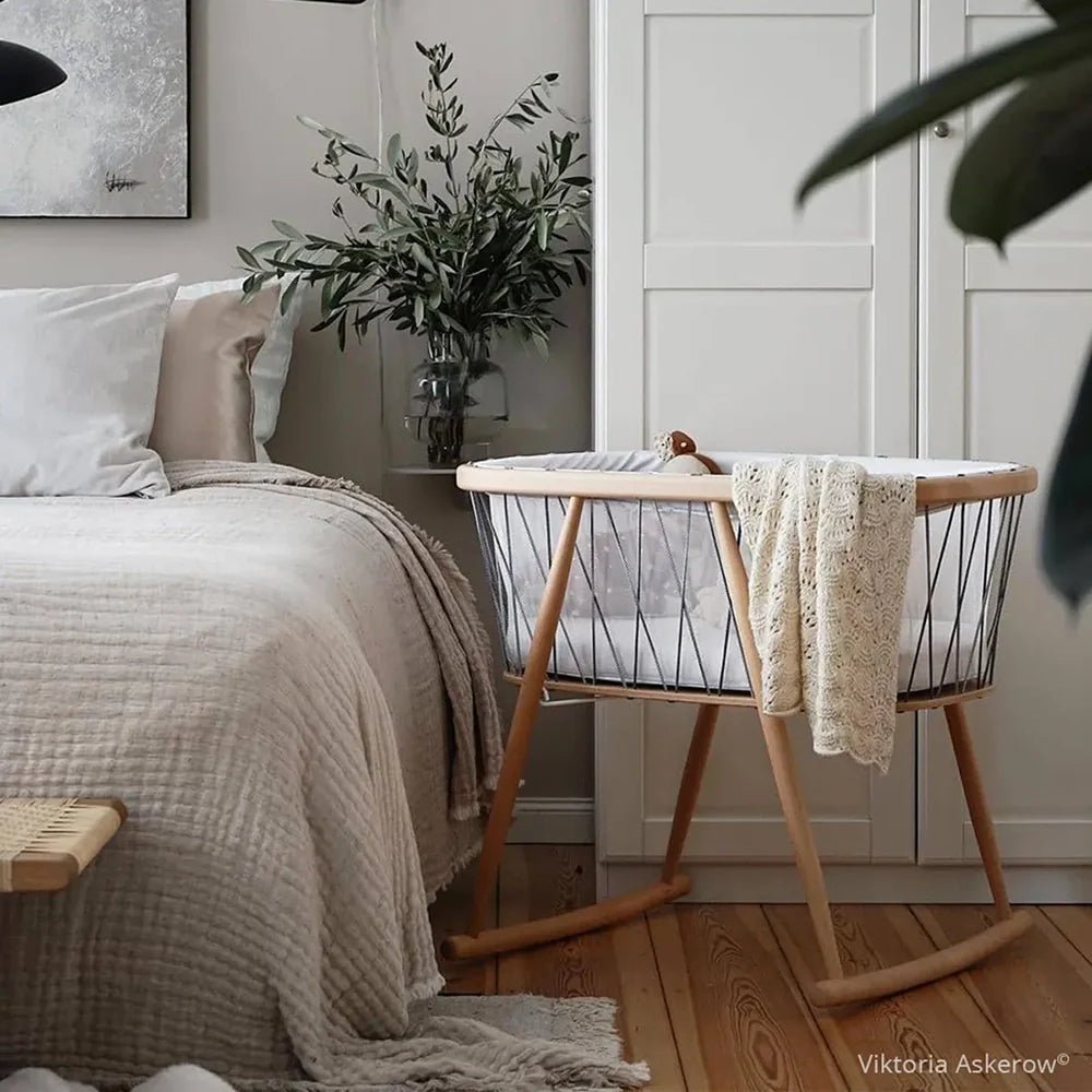 CHARLIE CRANE - Berceau KUMI / Cocon Mesh / Lacets Black & White / Matelas coco naturel