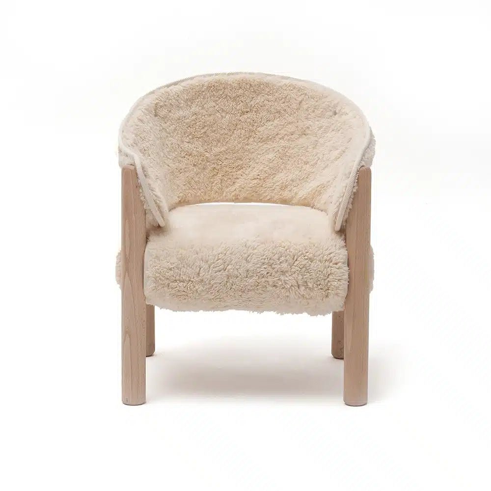 CHARLIE CRANE - Chaise Saba Fur En Hêtre Brut