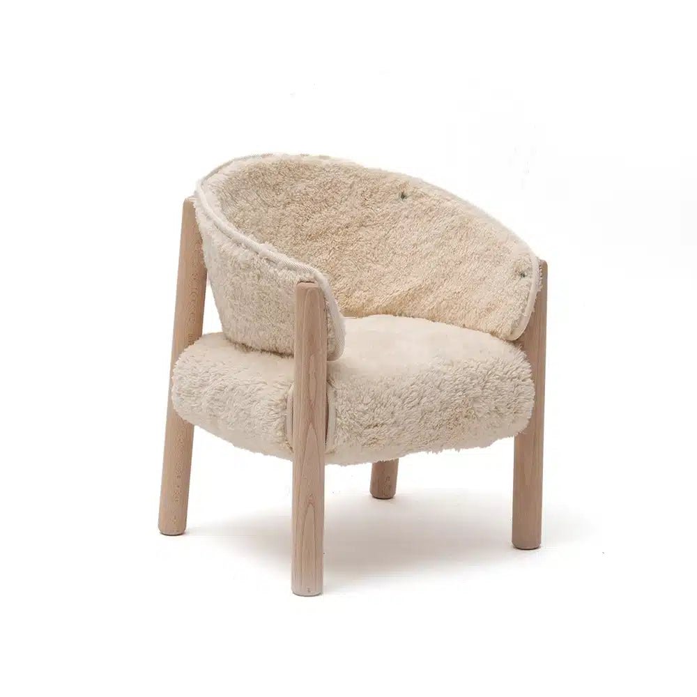 CHARLIE CRANE - Chaise Saba Fur En Hêtre Brut