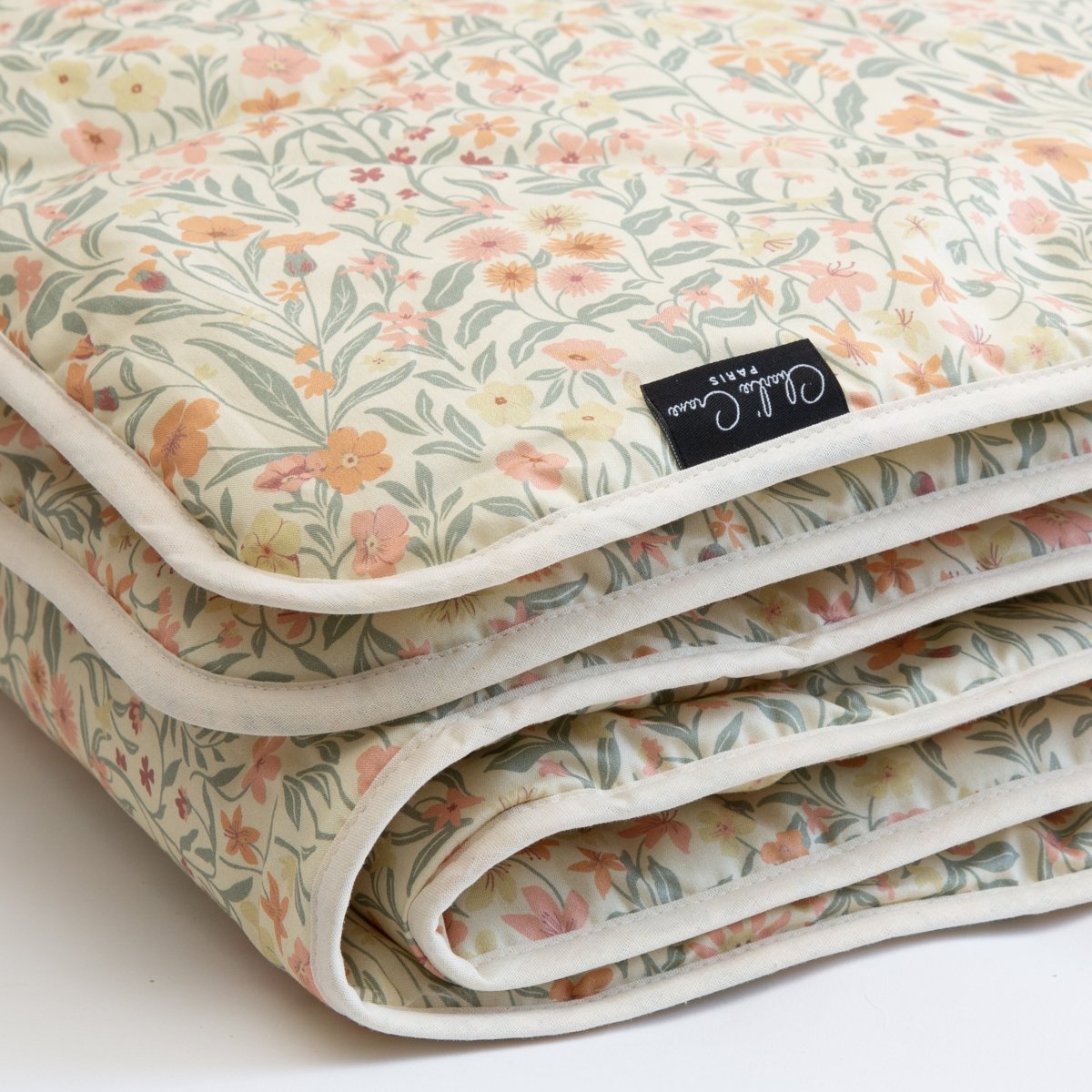 CHARLIE CRANE-Duo Couette & Oreiller Doli Charlie Crane x Mushie Pastel Bloom 120 x 180 Cm