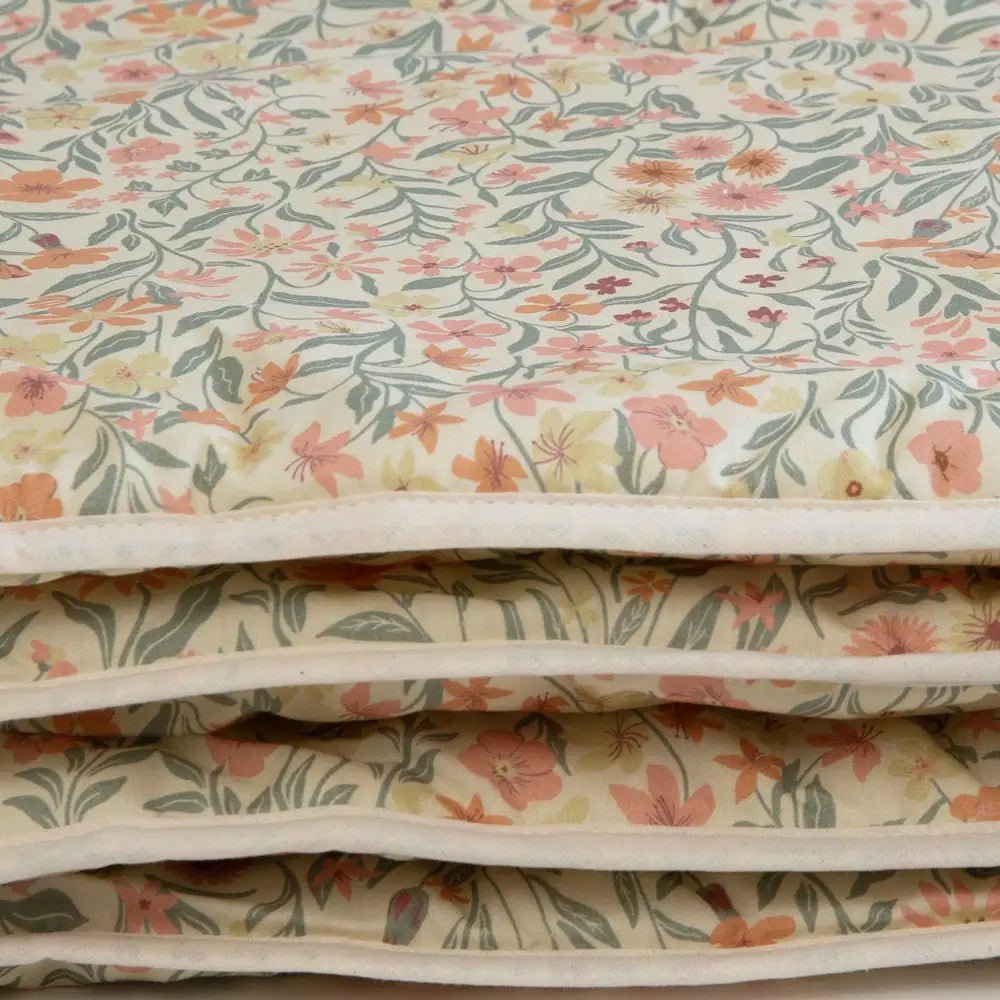 CHARLIE CRANE-Duo Couette & Oreiller Doli Charlie Crane x Mushie Pastel Bloom 80 x 120 Cm