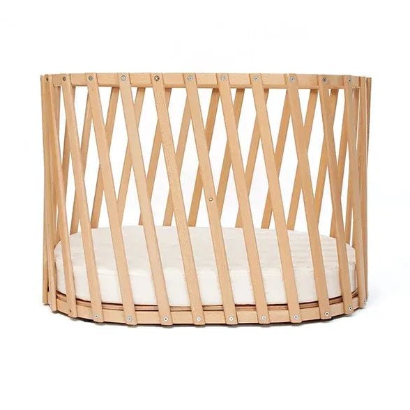 CHARLIE CRANE-Lit Bébé évolutif LUGO Charlie Crane en Bois Naturel + Matelas
