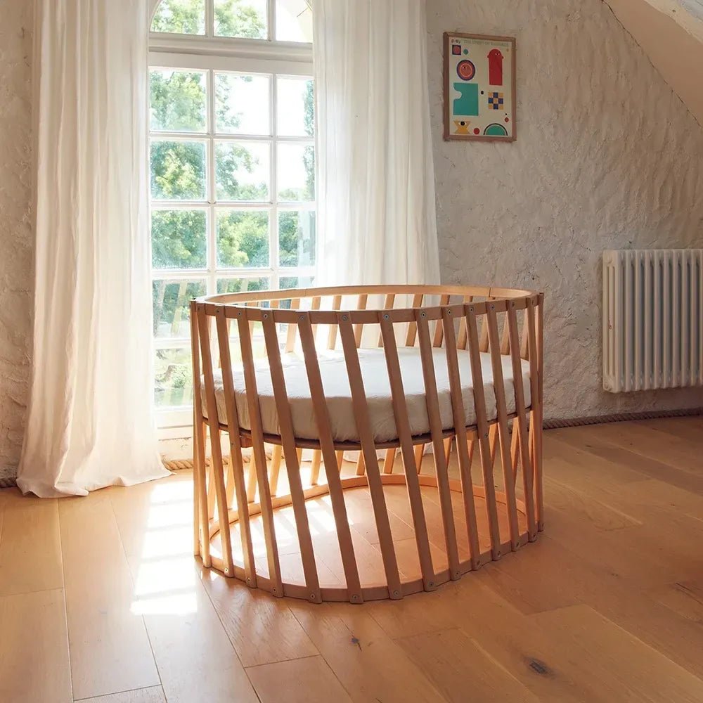 CHARLIE CRANE-Lit Bébé évolutif LUGO Charlie Crane en Bois Naturel + Matelas