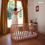 CHARLIE CRANE-Lit Bébé évolutif LUGO Charlie Crane en Bois Naturel + Matelas