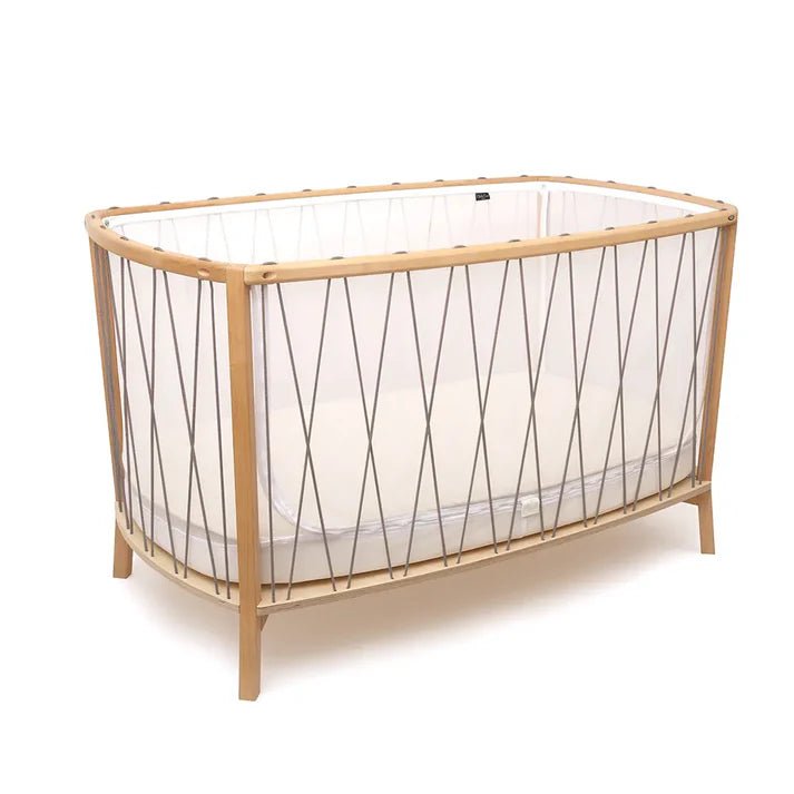 CHARLIE CRANE-Lit Kimi 120 Avec Matelas En Mousse + Surmatelas + Lacets Hazelnut