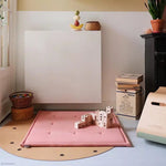 CHARLIE CRANE - Set d'Éveil Complet : Tapis TAMI Marsala Pink + Arche NAHO & Jouets en Bois