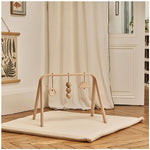 CHARLIE CRANE - Set d'Éveil Complet : Tapis TAMI Milk + Arche NAHO & Jouets en Bois