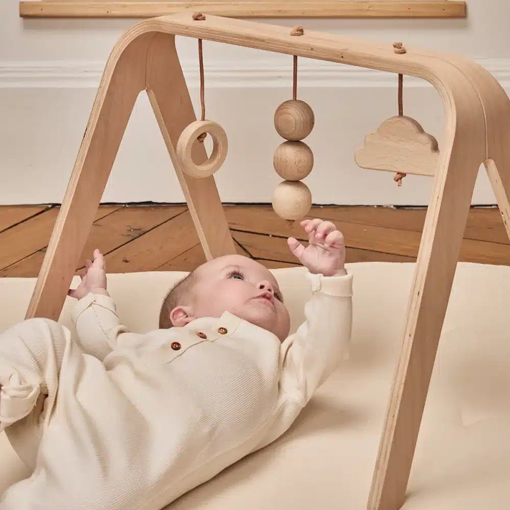 CHARLIE CRANE - Set d'Éveil Complet : Tapis TAMI Orage + Arche NAHO & Jouets en Bois