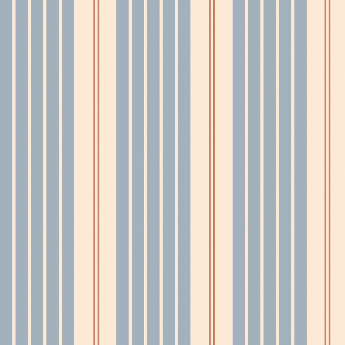 DEKORNIK - Papier Peint Pour Enfants Bleu Vintage Classique À Rayures