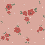 DEKORNIK - Papier Peint Pour Enfants Floral Draw Rose Rouge