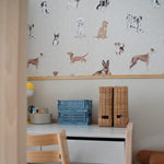 DEKORNIK - Papier Peint Pour Enfants Les Chiens Sont Le Meilleur - Beiges À Pois