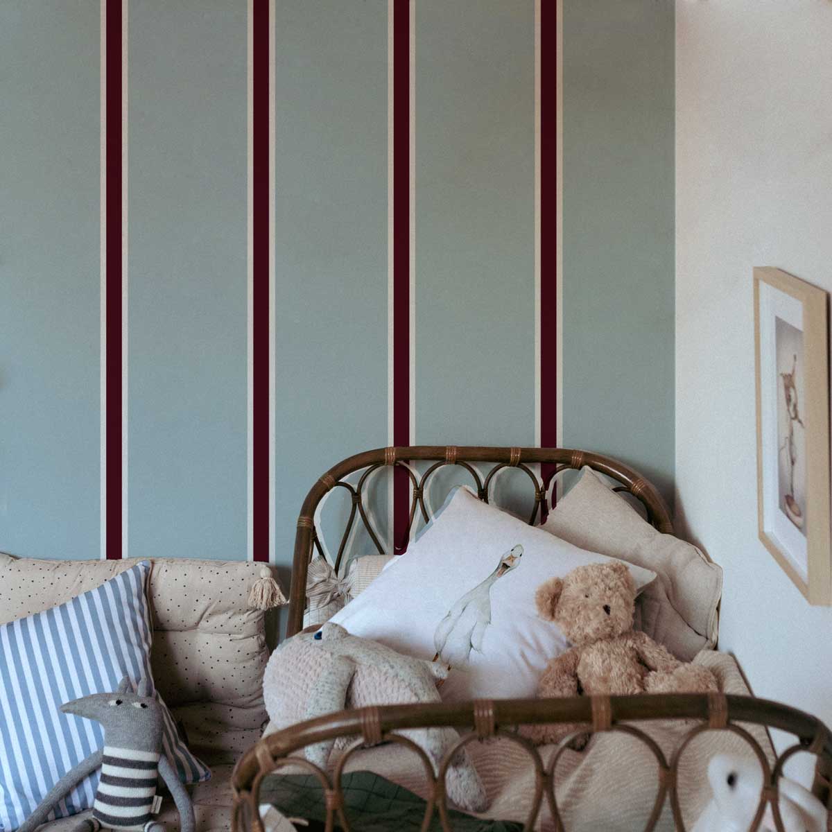 DEKORNIK - Papier Peint Pour Enfants Maya Stripes Large Bleu