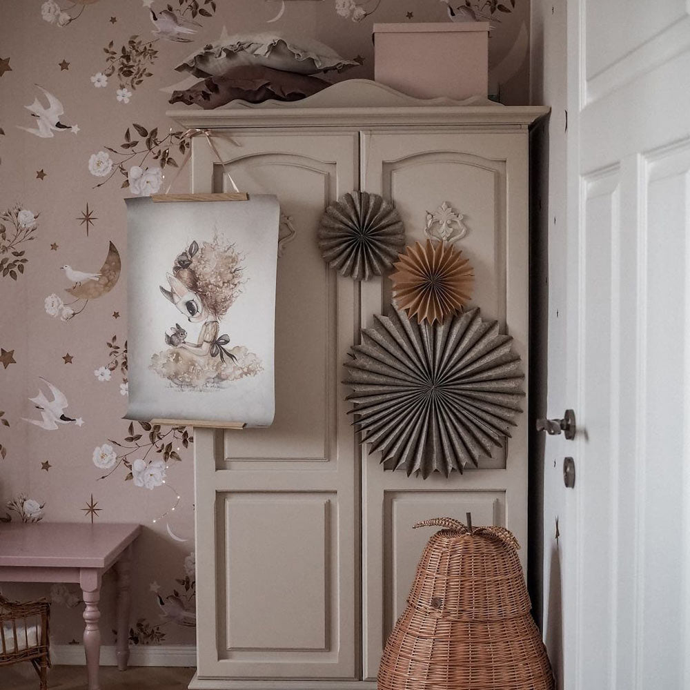 DEKORNIK - Papier Peint Pour Enfants Oiseaux Dans Le Ciel Nocturne