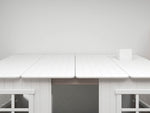 FLEXA-Lit Simple Avec Maison Classic - Pin Lavé Blanc/Gris-Les Petits