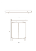 KAS KOPENHAGEN-Commode À Langer Kai - Kas Kopenhagen - Chêne Fumé