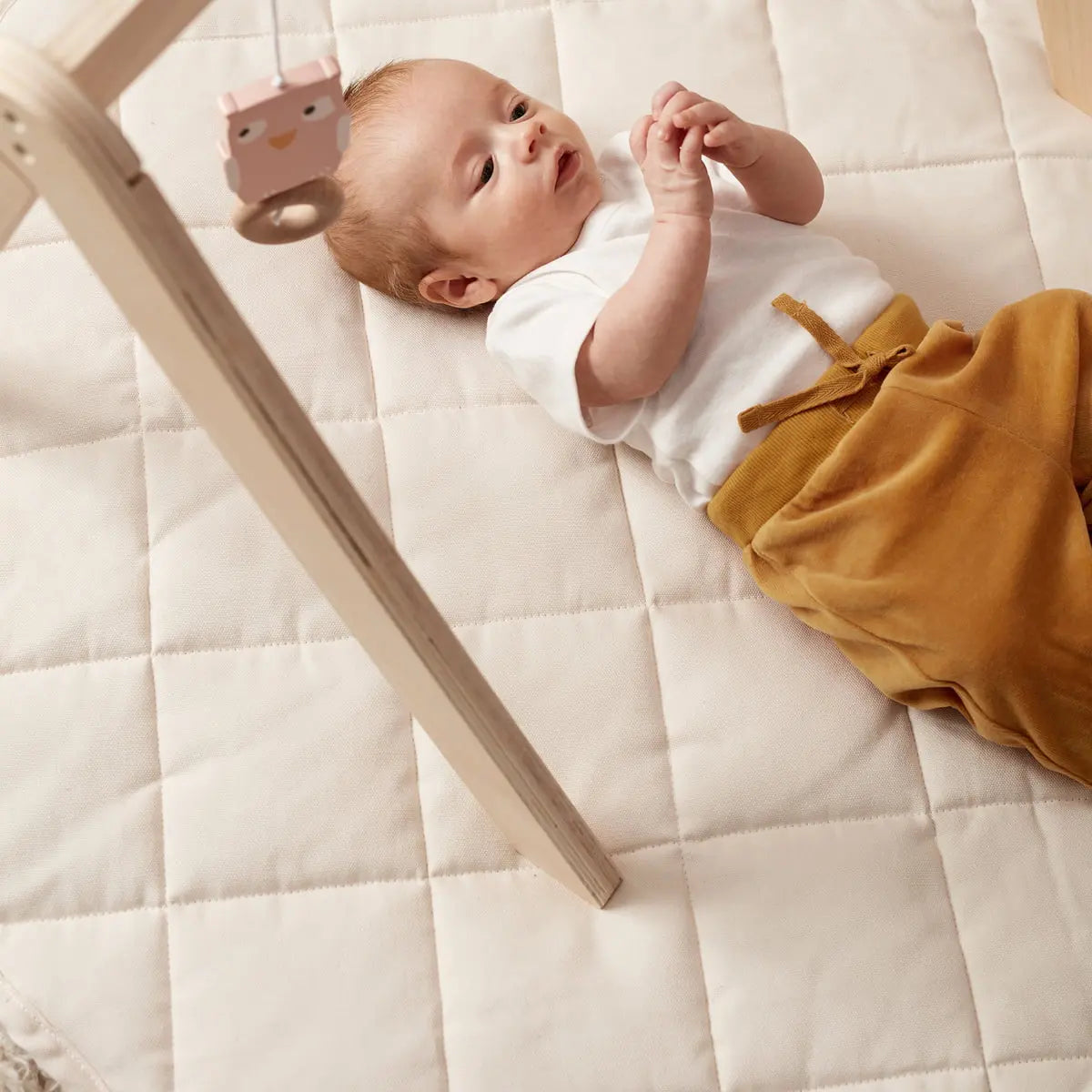 KID'S CONCEPT - Tapis de Jeu Rond – Blanc Cassé