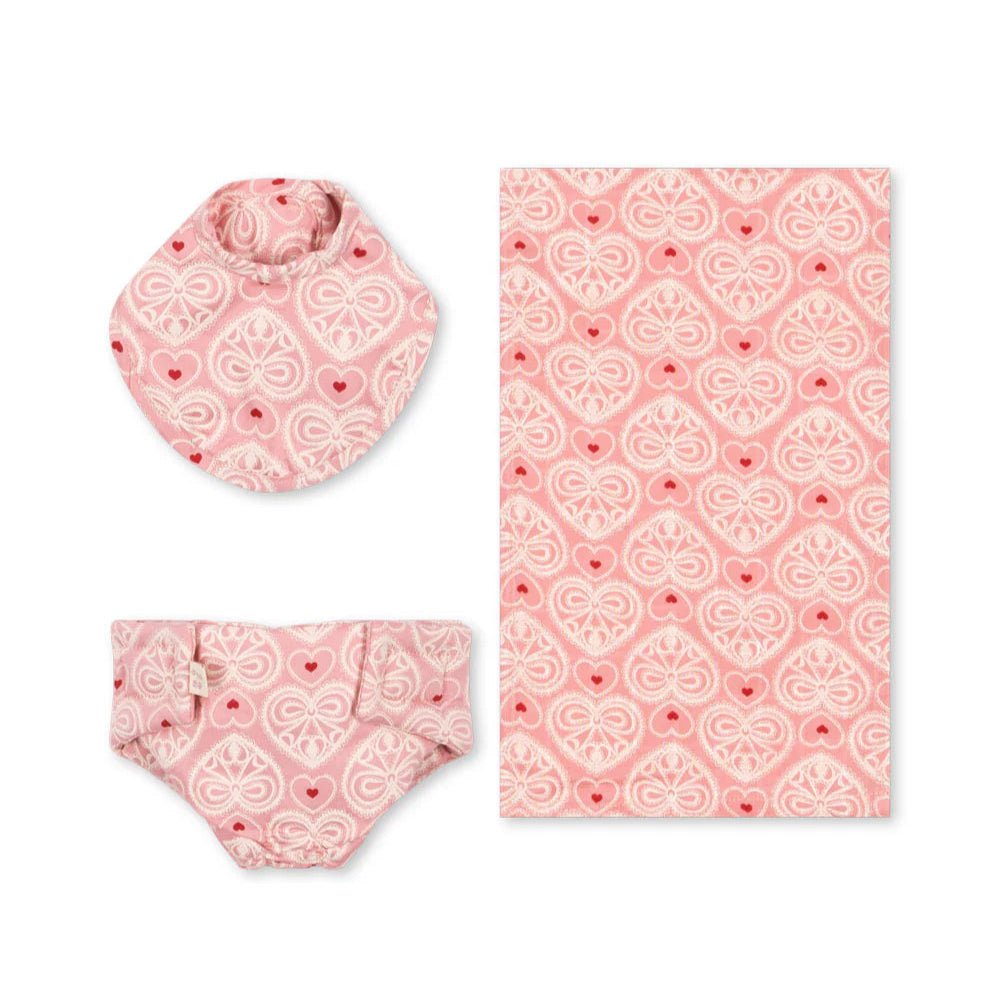 KONGES SLØJD - Ensemble De Chambre De Poupée - Rose Dentelle