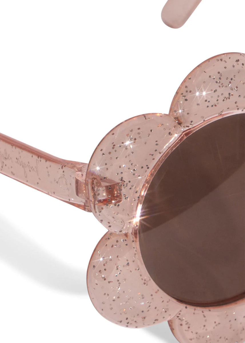 KONGES SLØJD - Lunettes De Soleil Junior - Fleur Rose Paillettes