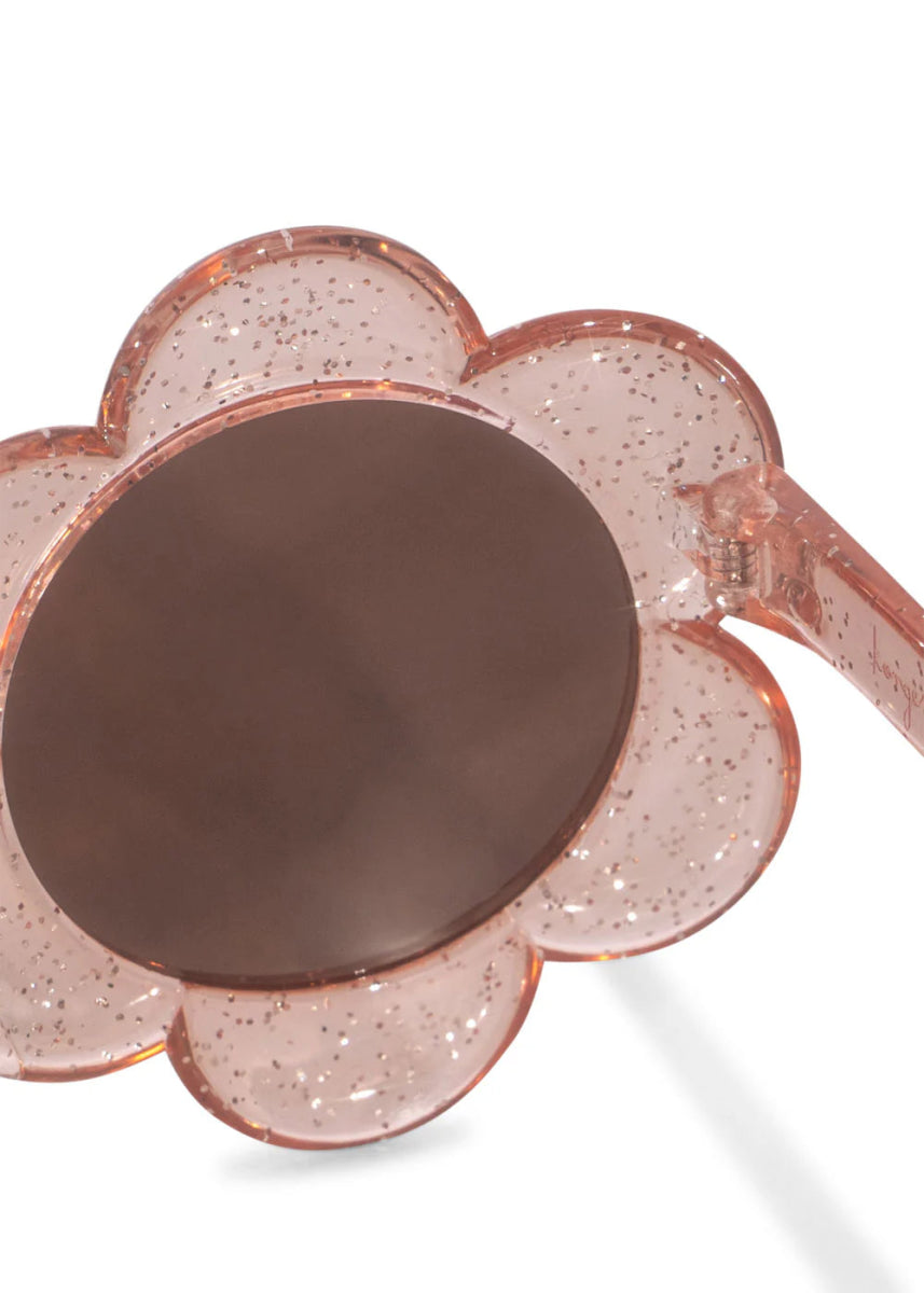 KONGES SLØJD - Lunettes De Soleil Junior - Fleur Rose Paillettes
