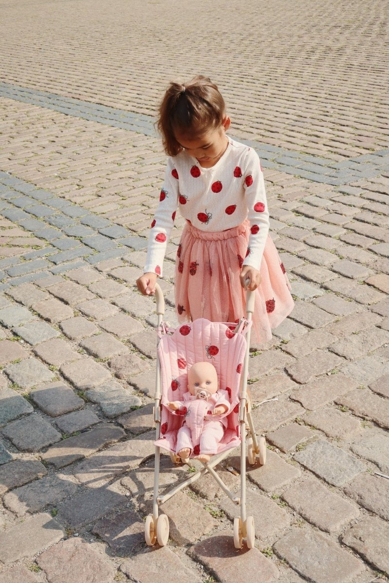 KONGES SLØJD - Poussette Canne Pour Poupée - Coccinelle À Paillettes