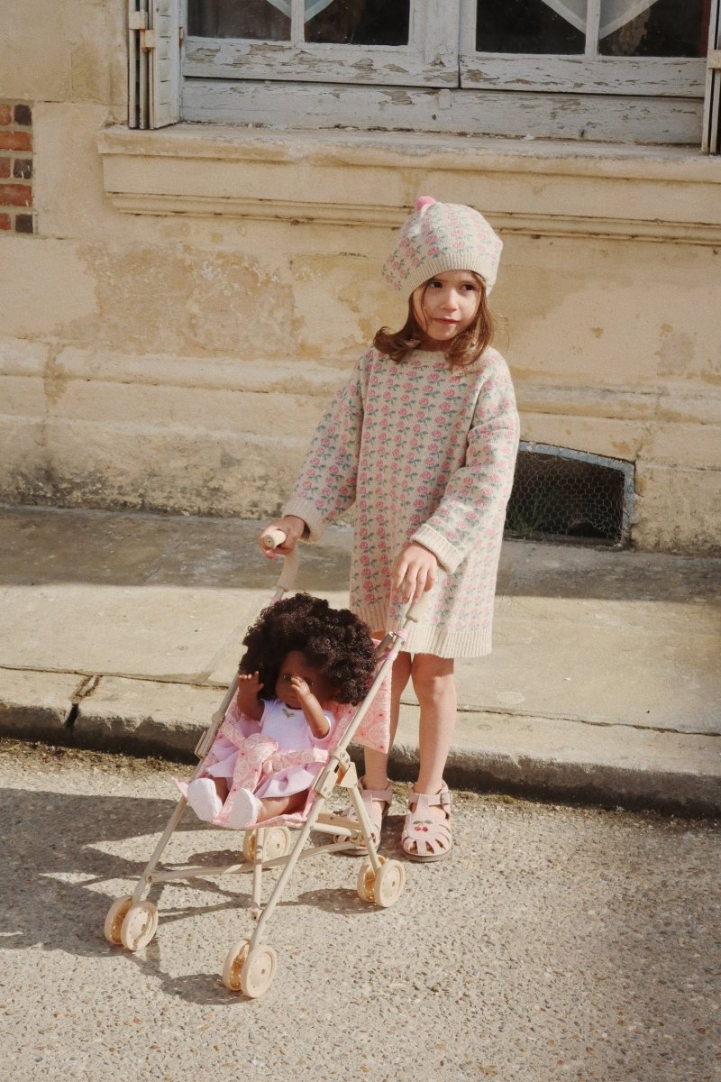 KONGES SLØJD - Poussette Canne Pour Poupée - Rose Dentelle